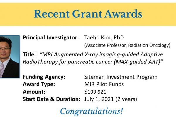Kim receives Siteman Investment Program grant
