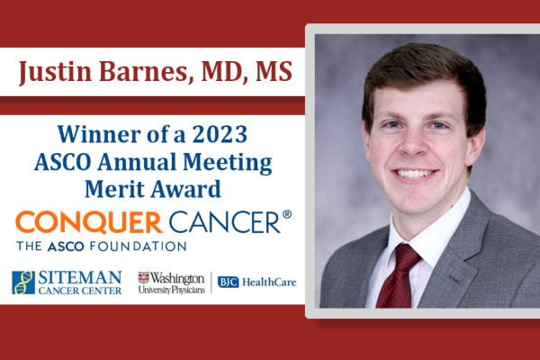 Barnes announced as a Conquer Cancer 2023 ASCO Annual Meeting Merit Award Recipient
